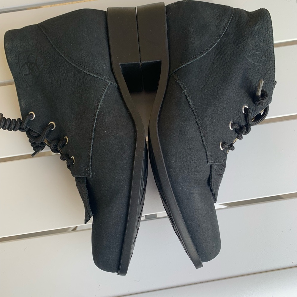 Ariat leather booties dark grey almost navy color size 7.5M - Picture 11 of 16